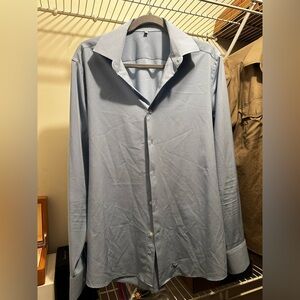 Elegant Sky Blue Men's Dress Shirt